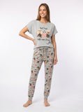 But First Coffee & Dogs — Dachshund Print Soft Knit Pajama Set for Women
