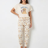 Golden Retriever 'Wine Not?' Soft Knit Pajama Set for Dog Moms
