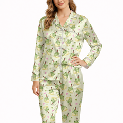 Fairytale Princess Silky Satin Pajama Set for Women
