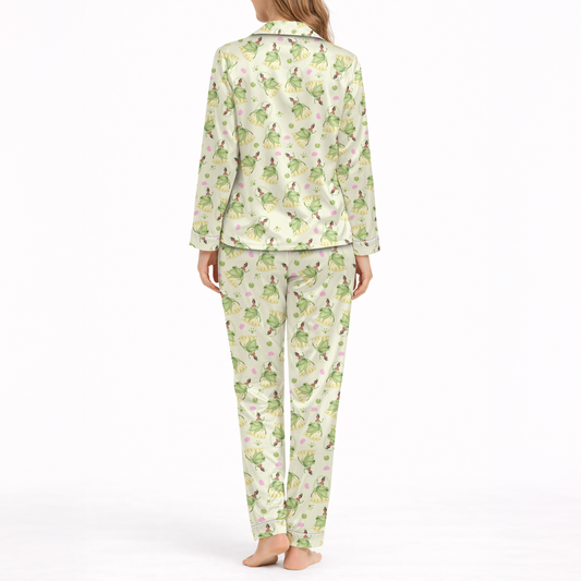 Fairytale Princess Silky Satin Pajama Set for Women