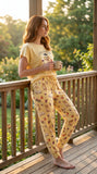 Class Dismissed Golden Retriever Knit Pajama Set for Women — Teacher & Dog Mom Sleepwear