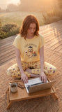 Class Dismissed Golden Retriever Knit Pajama Set for Women — Teacher & Dog Mom Sleepwear