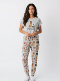 Teacher Off Duty Golden Retriever Cozy Knit Pajama Set for Women