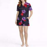 Two-Piece Silk-Style Button-Down Pajamas